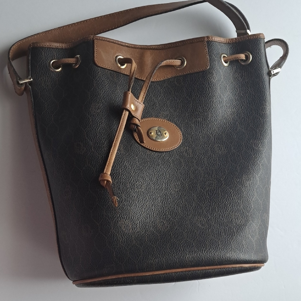 Dior Black and Brown Hobo Bag